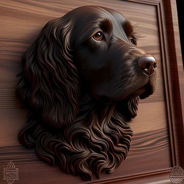 3D model American Water Spaniel dog (STL)